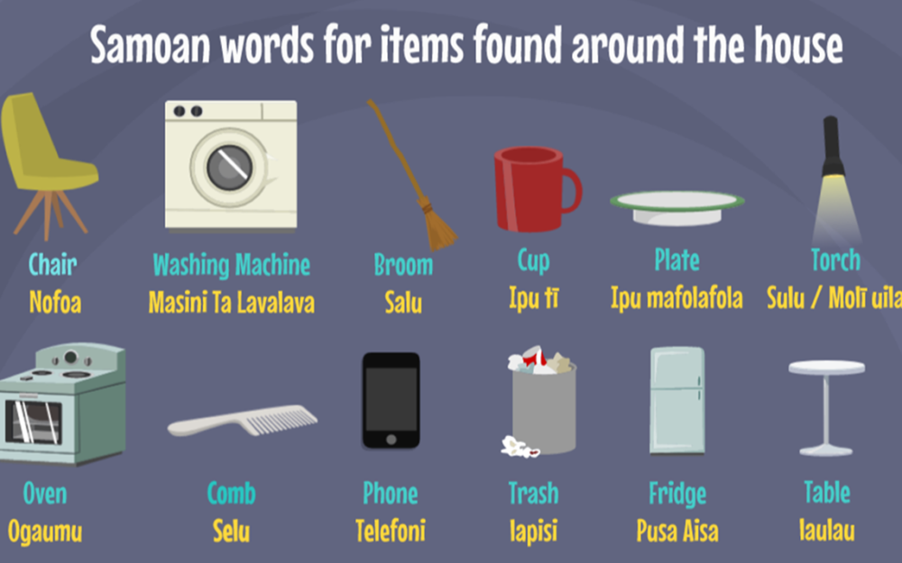 Samoan words for Items around the house