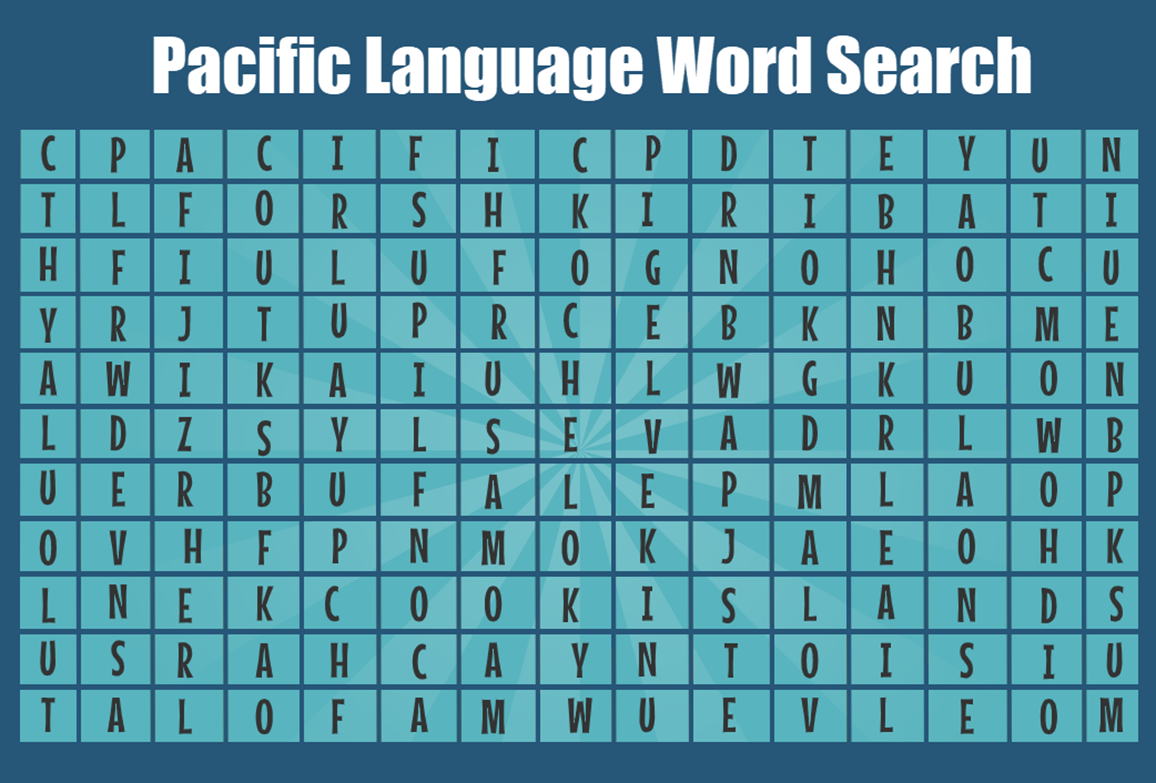 Pacific Language Word Search Pacific Language Word Search