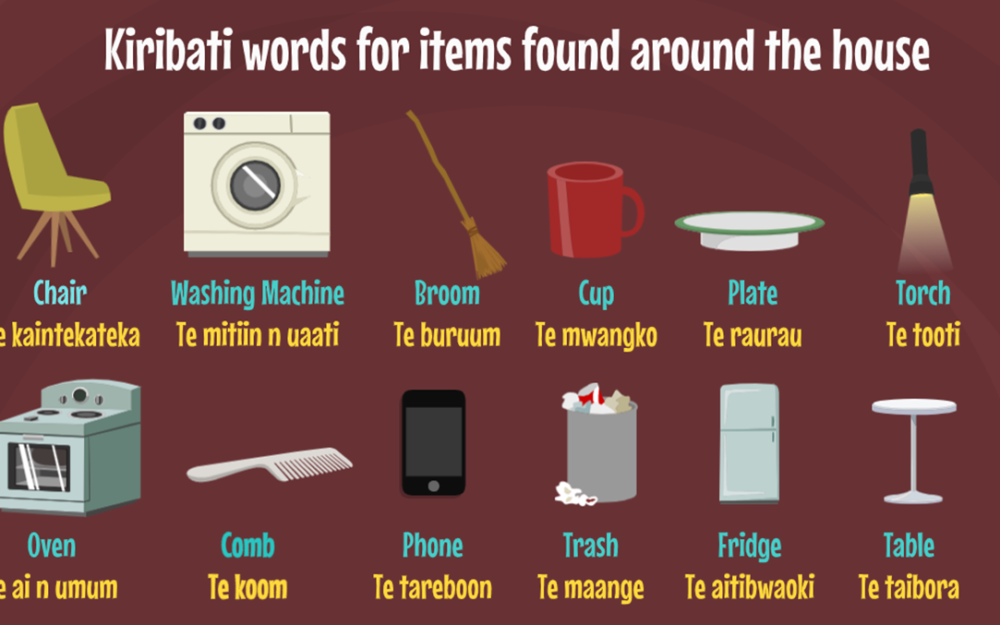 Kiribati words for items found around the house