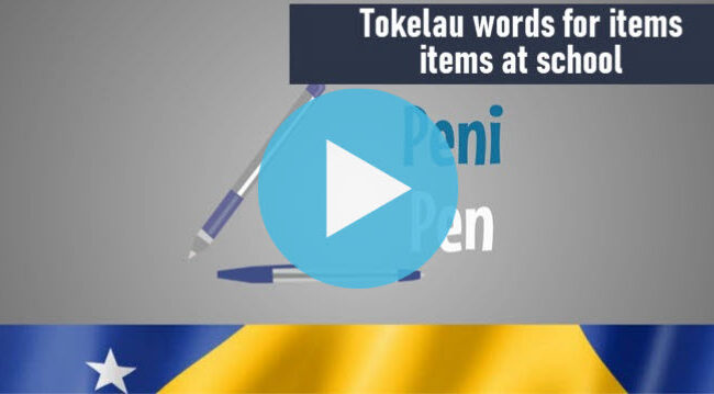 Tokelau words for items at school tile