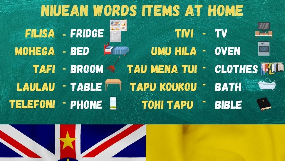Niuean words items at home